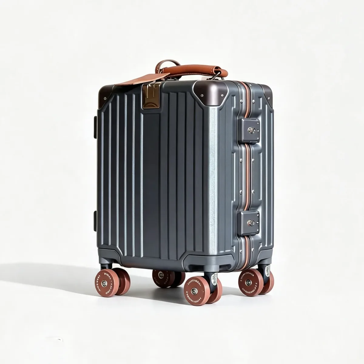 valise de voyage miniature à roulettes de 14 pouces, bagage cabine avec serrure tsa, cadre en aluminium, roues pivotantes, sac pour enfant