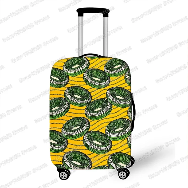 housse de bagage imprimée à motif afro pour voyage, housse de valise marron pour femmes africaines, housse de protection élastique pour chariot de voyage