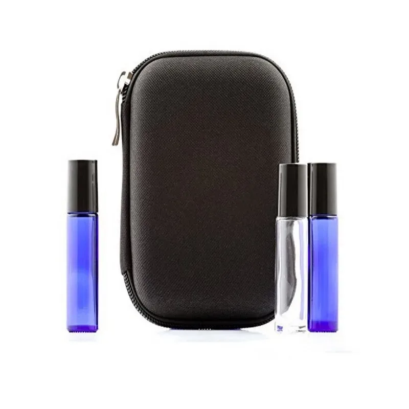 sac de rangement portable en eva, 1 pièce, organisateur à fermeture éclair pour flacons à bille d'huiles essentielles