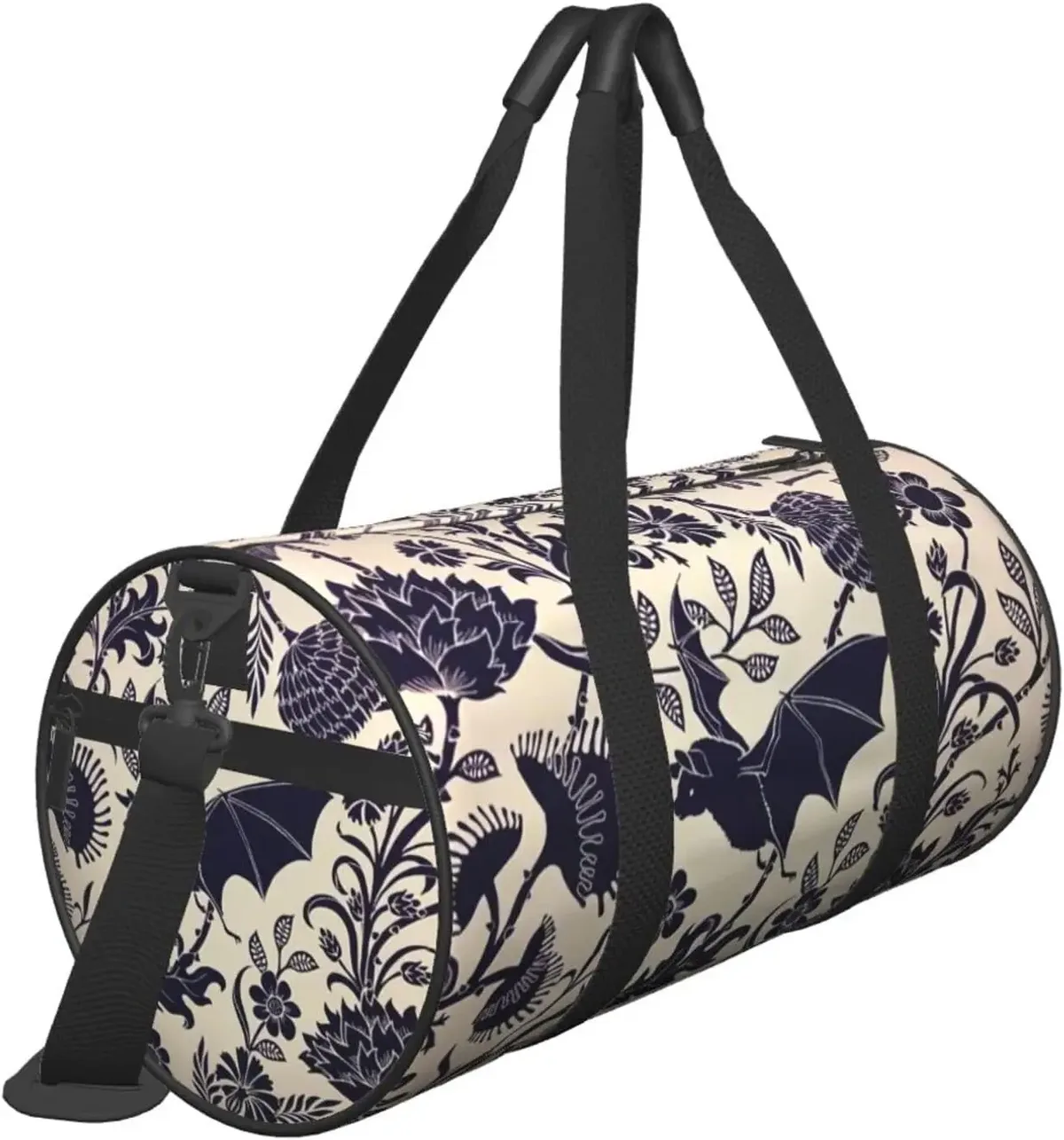 sac de sport à fleurs de chauve-souris d'halloween pour hommes et femmes, sac de sport, sac à main de week-end, voyage, entraînement, degré d'eau
