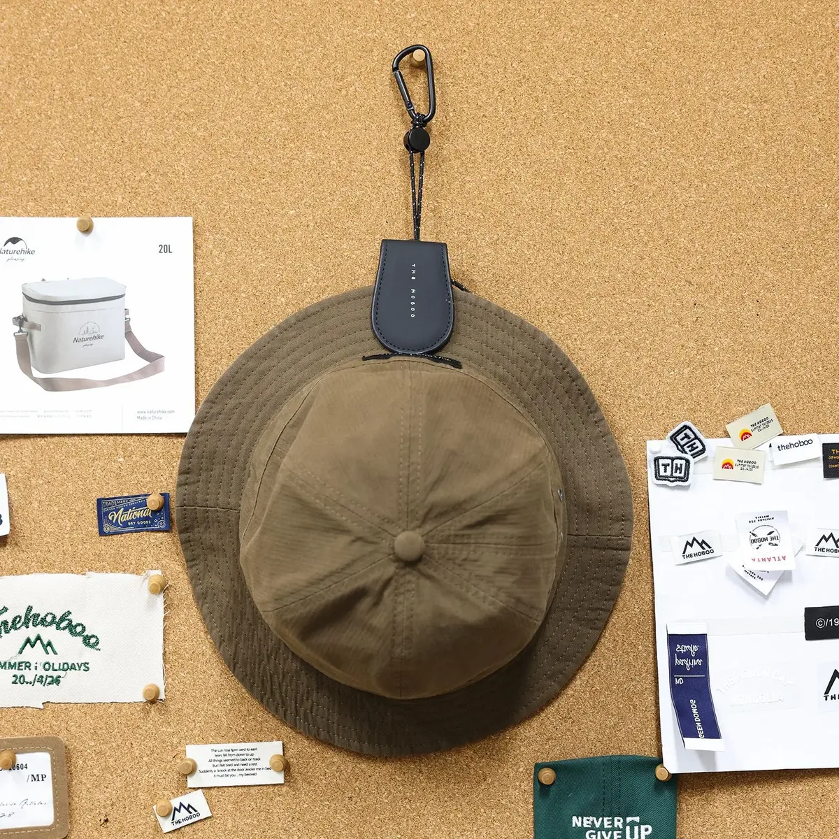 porte-chapeau de soleil de voyage en cuir pu, 1 pièce, clip magnétique pour sac à main, sac à dos, bagages, boucle de maintien de chapeau, accessoires de sac de voyage