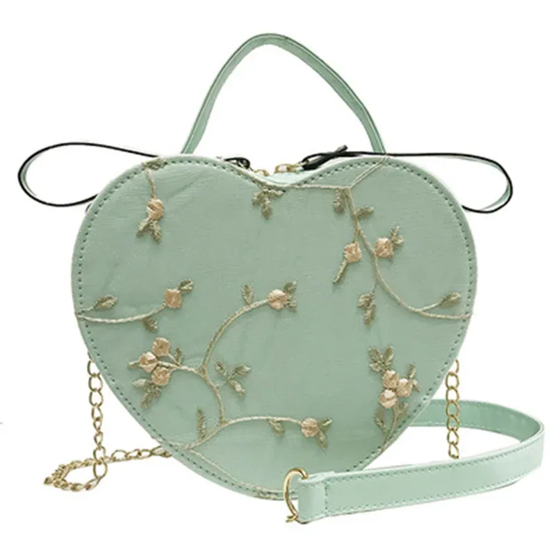 sacs à main ronds en dentelle pour femmes, sacs à bandoulière en cuir pu de bonne qualité, petits sacs à bandoulière avec chaîne de fleurs fraîches