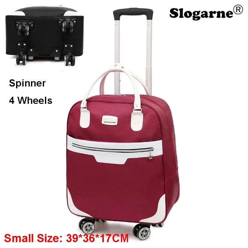 mode bagages roulants femmes 4 roues spinner voyage sacs hommes voyage d'affaires sacs oxford valise étanche chariot bagages