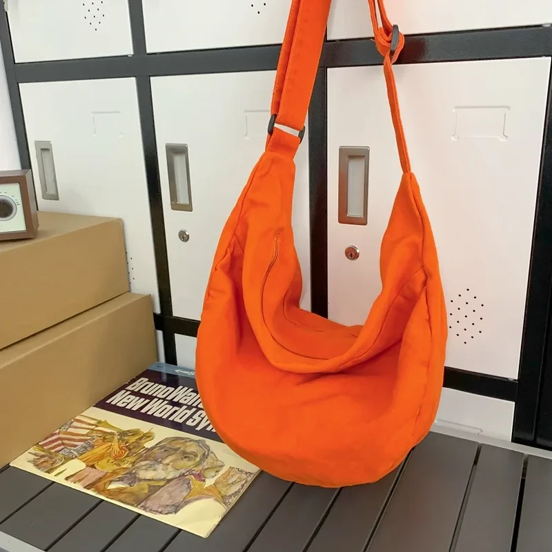 sacs à bandoulière en toile de couleur unie pour femmes, sacoche de shopping de grande capacité, sac à bandoulière pour étudiant, sac d'école unisexe