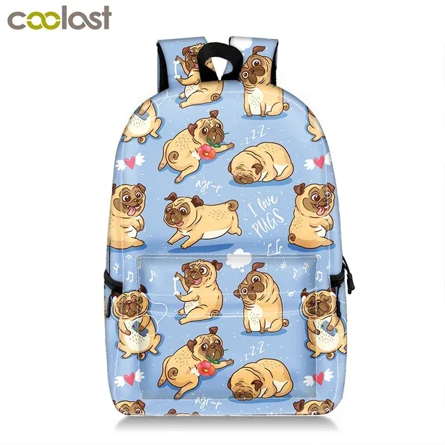 sac à dos imprimé chaton/chien, mignon, pour adolescent, garçon, fille, enfants, cartable pour voyage