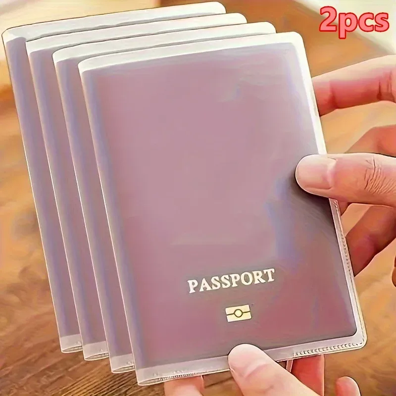 [porte-passeport] porte-passeport durable avec plusieurs emplacements pour cartes, protection de documents résistante aux rayures - transparent