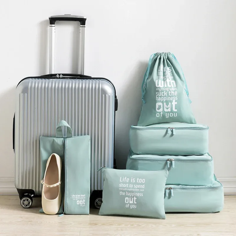 lot de 6 pochettes de rangement de voyage, cubes de rangement lavables pour valise, organisateur de bagages de haute qualité, sac de rangement portable pour vêtements, léger