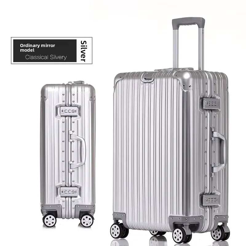 valise colenara 20"24"26"29 pouces, valise à roulettes en alliage d'aluminium et de magnésium, bagage de cabine, sac de voyage, valise à roulettes pour homme, valise de voyage d'affaires