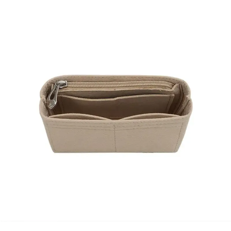 organisateur voyage tissu feutre non tissé multicouleurs compartiments poignée glissière maquillage sacs cosmétiques accessoires femmes