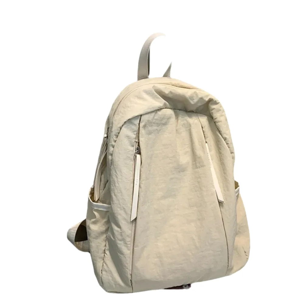 sac à dos de voyage uni et tendance, multi-poches, léger, en nylon, grande capacité, polyvalent, sac d'école pour étudiants, pour hommes