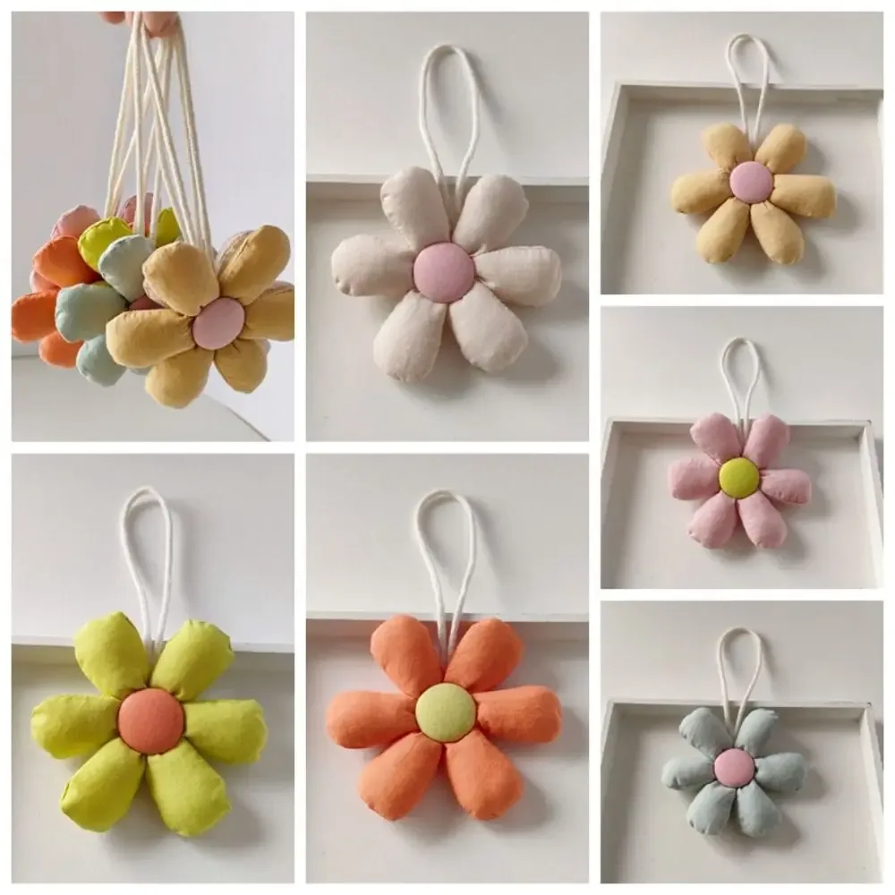 lanière florale en peluche de style coréen, sac à dos frais, breloques de sac à pendentif, accessoires d'allumette, décoration de fleur de gril