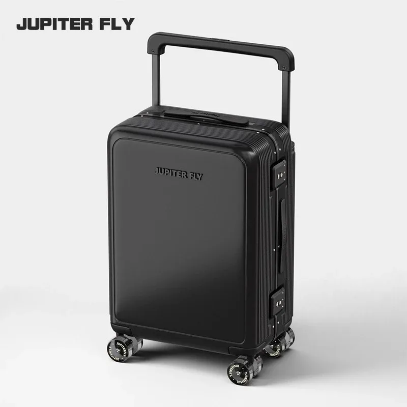 valise de luxe à roulettes avec cadre en aluminium étroit, serrure tsa, coque rigide en pc de haute qualité, poignée large pour le voyage