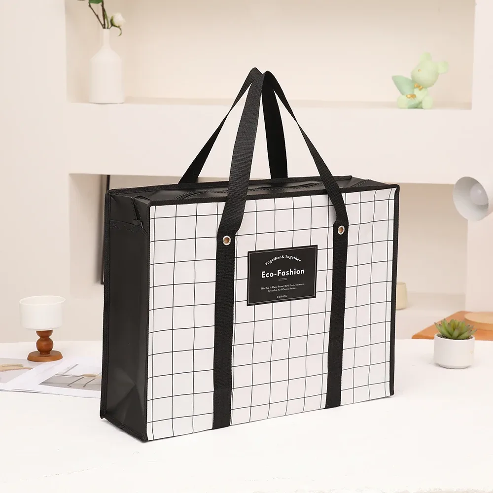 sac de rangement de couette non tissé de dessin animé portable, grande capacité, étanche, voyage, shopping, organisateur de jouets gt, sac plié