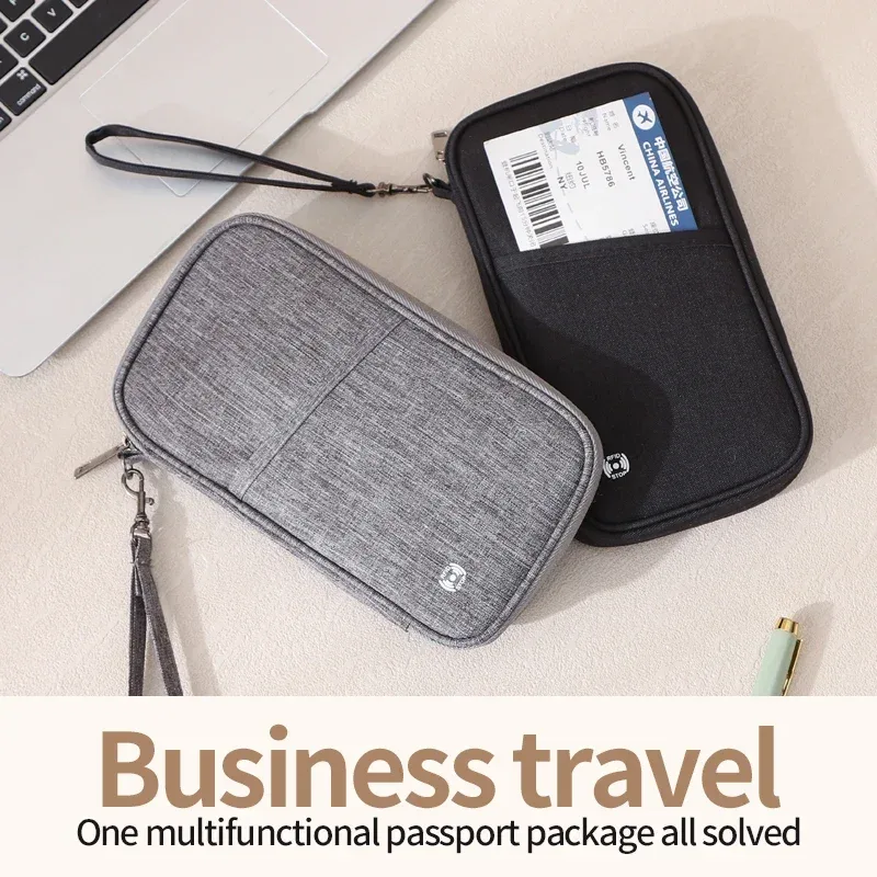 portefeuille porte-passeport bloquant rfid, organisateur de documents de voyage familial avec emplacements pour cartes de crédit, sac essentiel sécurisé pour les voyages