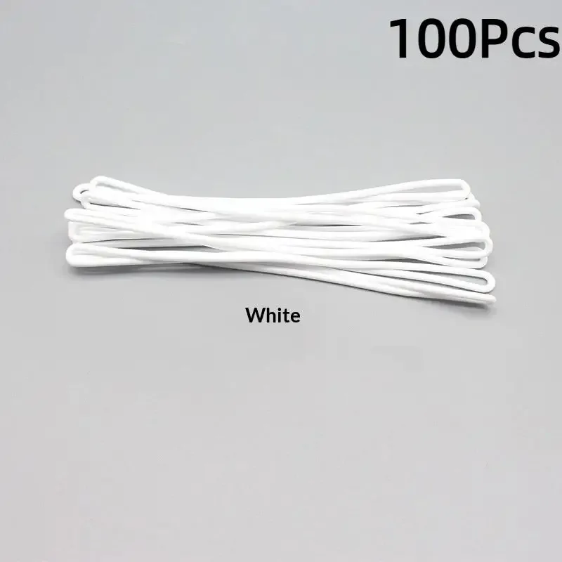 100 boucles en caoutchouc pour étiquettes de sac, étiquettes de bagages, sangles d'identification, accessoires de fabrication d'étiquettes, boucles en caoutchouc, supports pour étiquettes de bagages