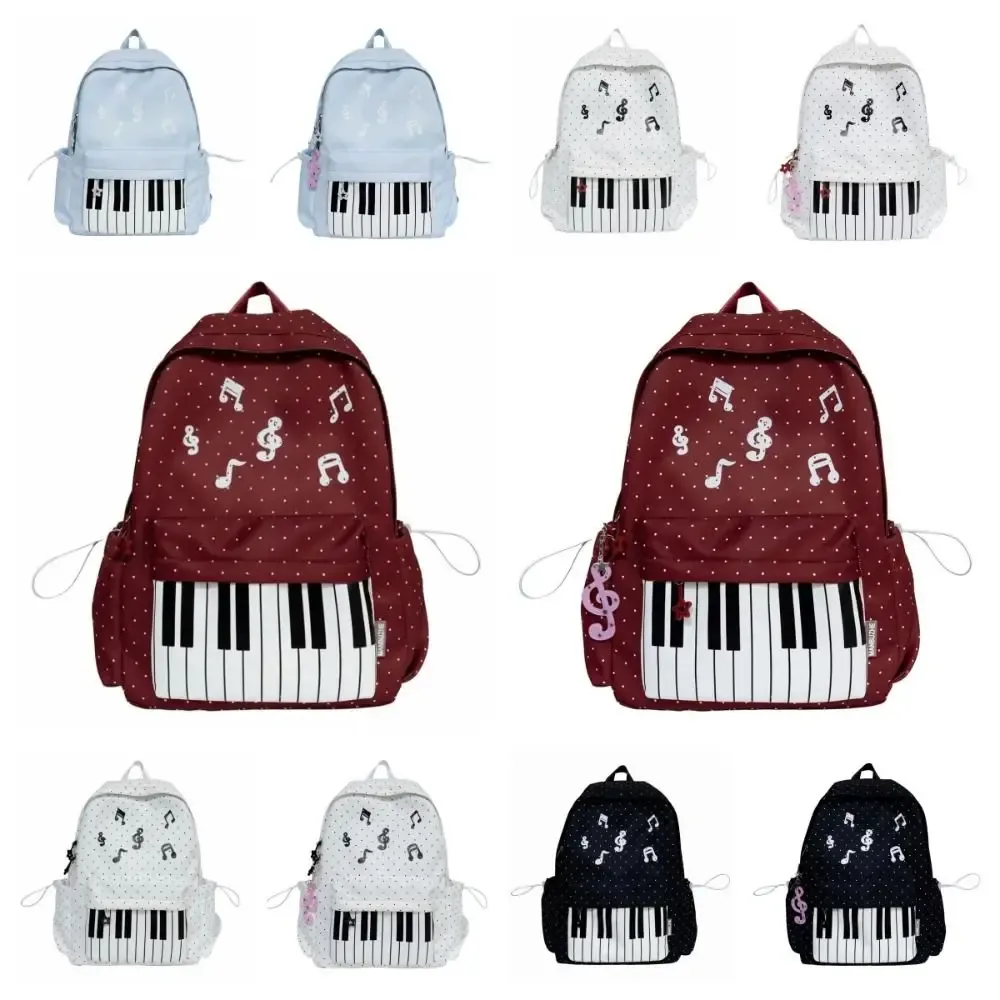 sac à dos pour piano en nylon, multi-poches, design léger, sac pour notes de musique, sangle respirante, grande capacité, sac à dos pour clavier