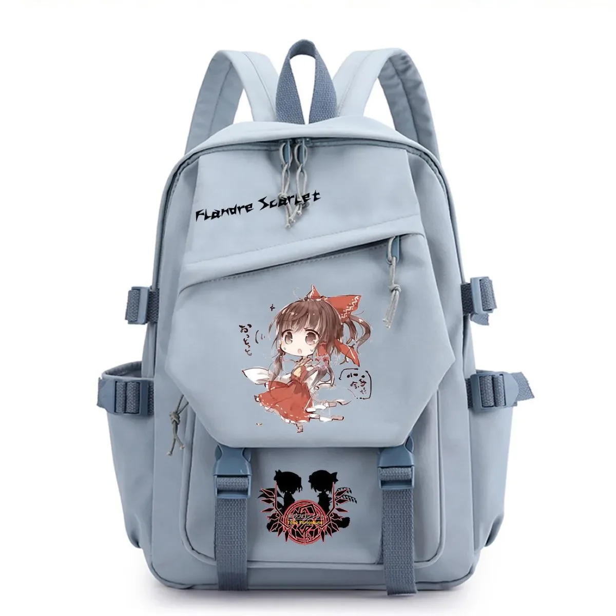 sac à dos touhou project ‌ sac à dos de voyage de grande capacité pour étudiants, imprimé dessin animé hakurei reimu kirisame marisa