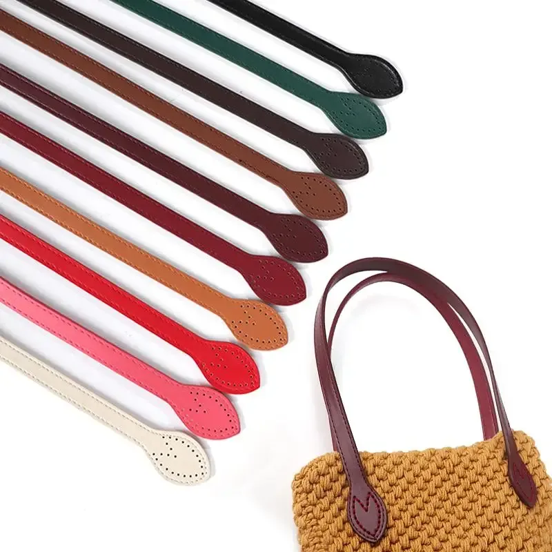 poignée sac cuir remplacement multicouleur longue arrondie bricolage accessoire voyage femmes sac main bandoulière