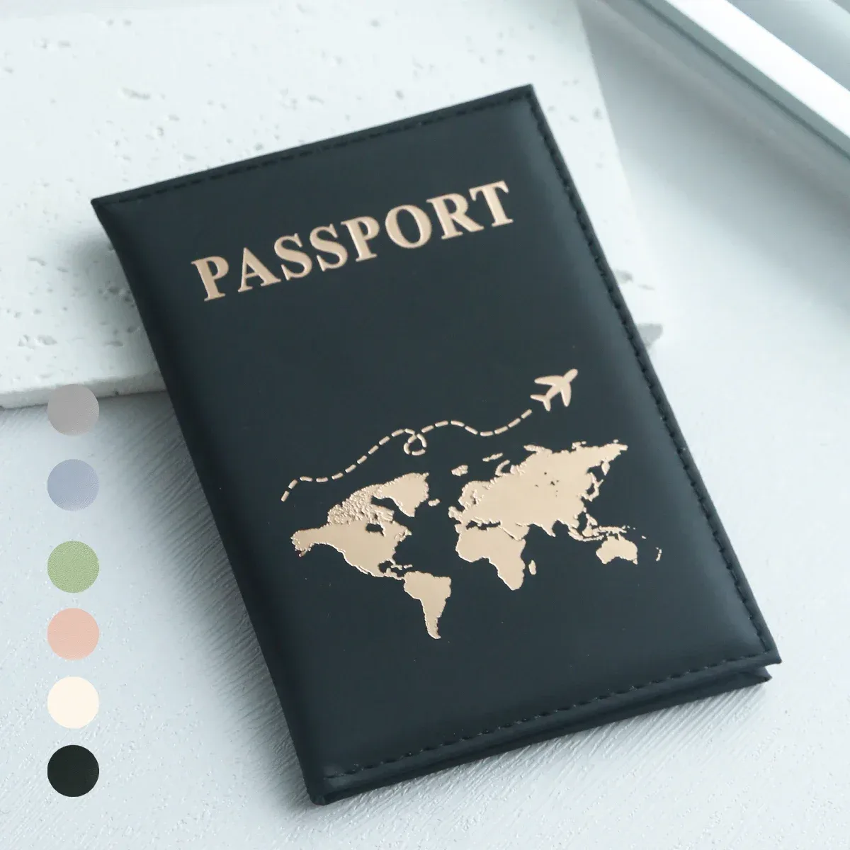 porte-passeport mince, carte de cheval, porte-passeport en pu, voyage essentiel, croisière, porte-passeport indispensable, portable pour tous les pays
