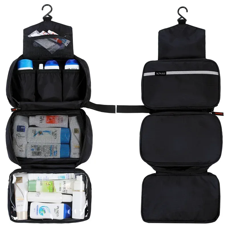 grandes trousses à cosmétiques étanches pour hommes, trousse de toilette pour hommes, trousse de toilette pliable, trousse de maquillage, trousse de toilette de voyage