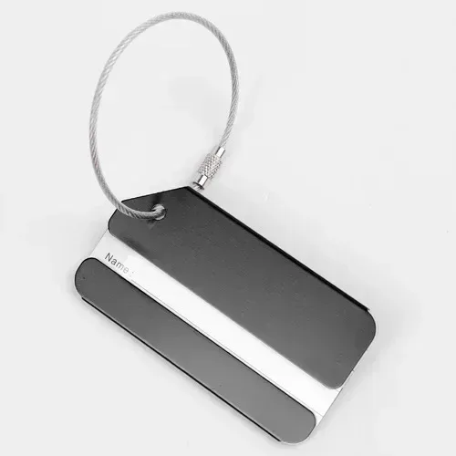 étiquettes de bagage de voyage en métal de mode étiquettes de nom de bagage porte-étiquette d'adresse de valise étiquette de bagage en alliage d'aluminium accessoires de voyage