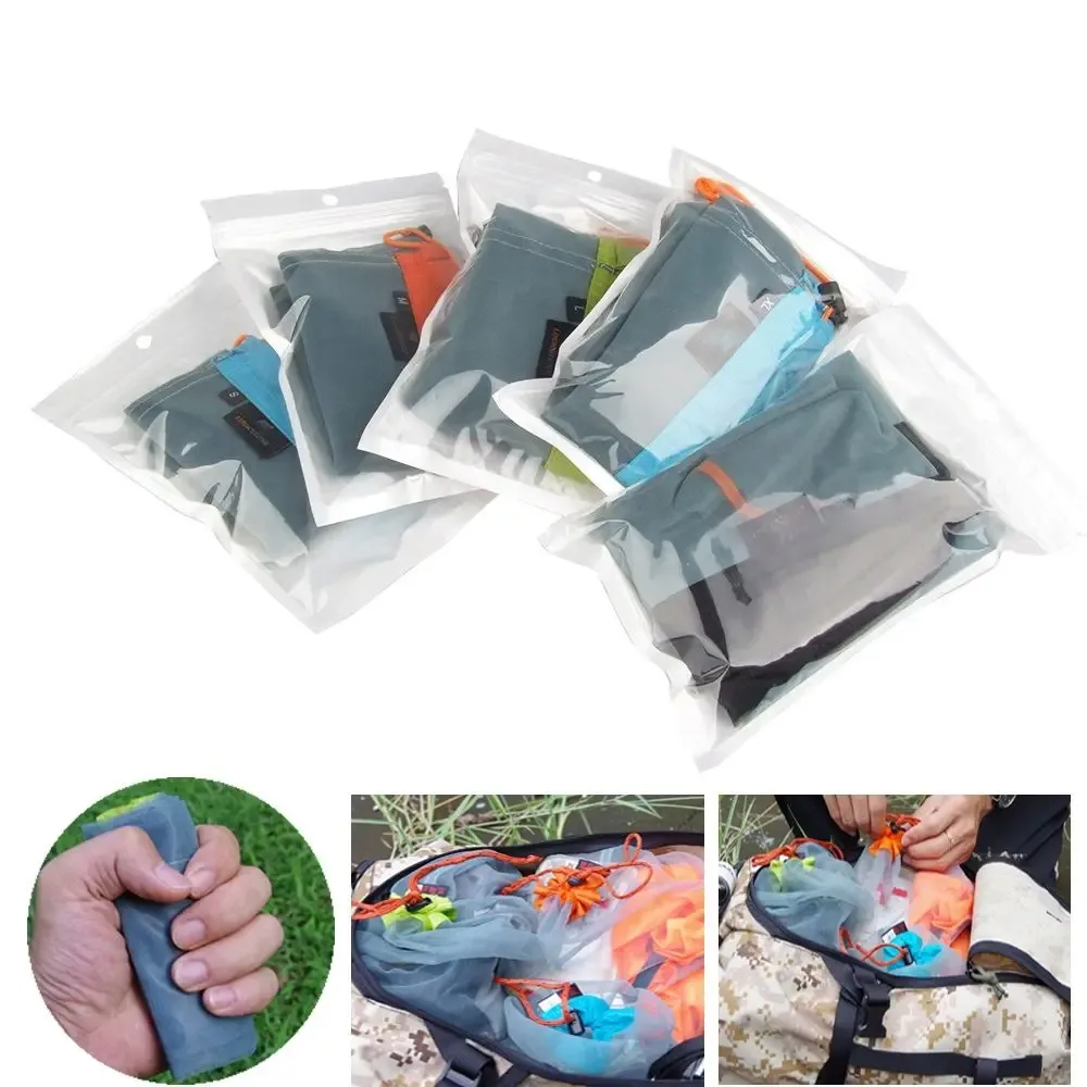s/m/l/xl/xxl maille ultralégère outils de randonnée sac de rangement à cordon organisateur d'escalade accessoires de sport de camping sacs de voyage