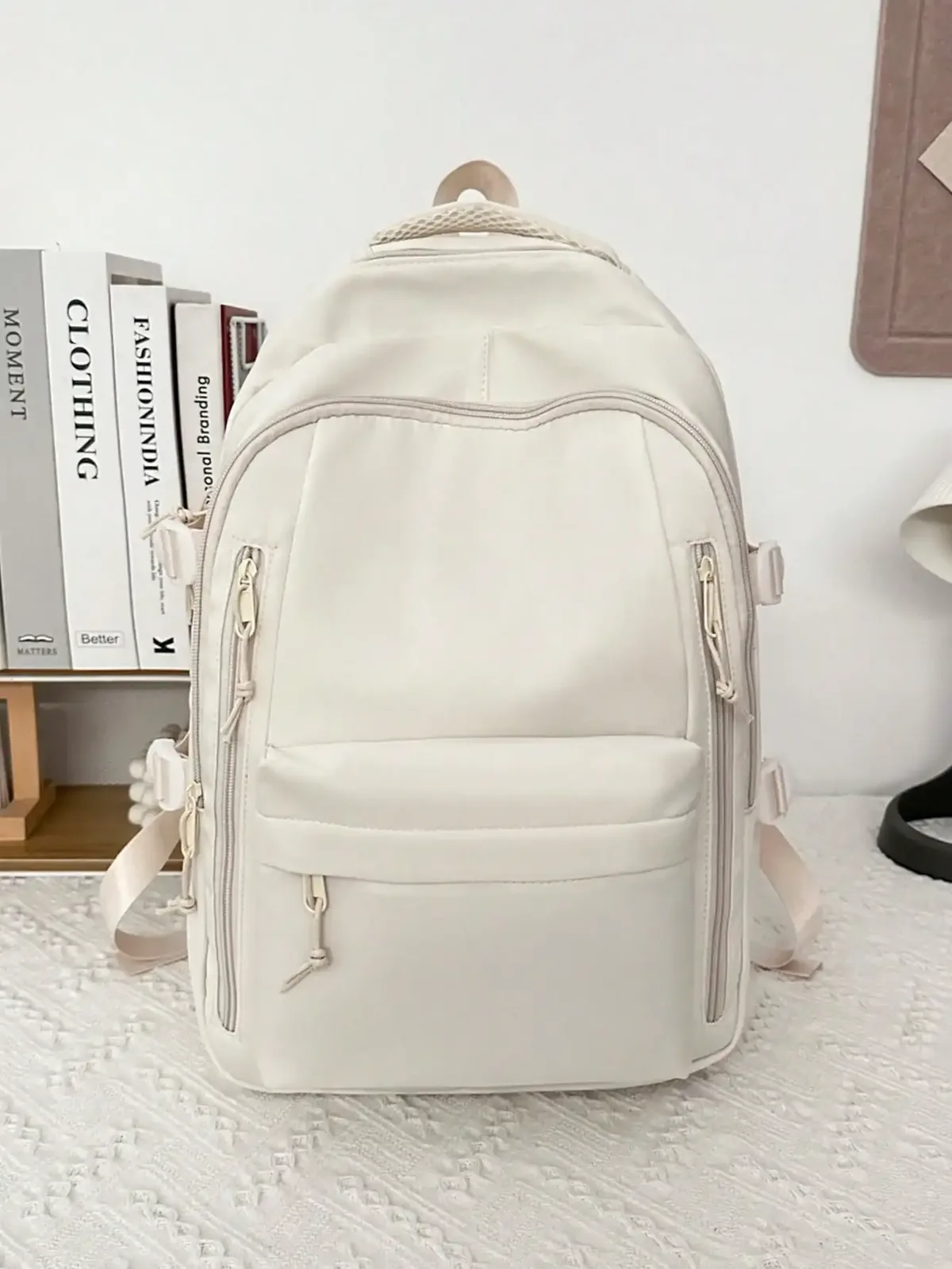sac à dos en nylon léger, à la mode et décontracté, grande capacité, multi-compartiments, sac d'étudiant, sac de voyage, adapté à un usage quotidien