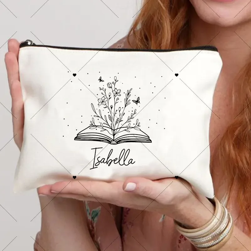 trousse de toilette fleur grenouille pour femme, cadeau de chambre plus lent pour elle, trousse cosmétique, poudres de maquillage, mode voyage
