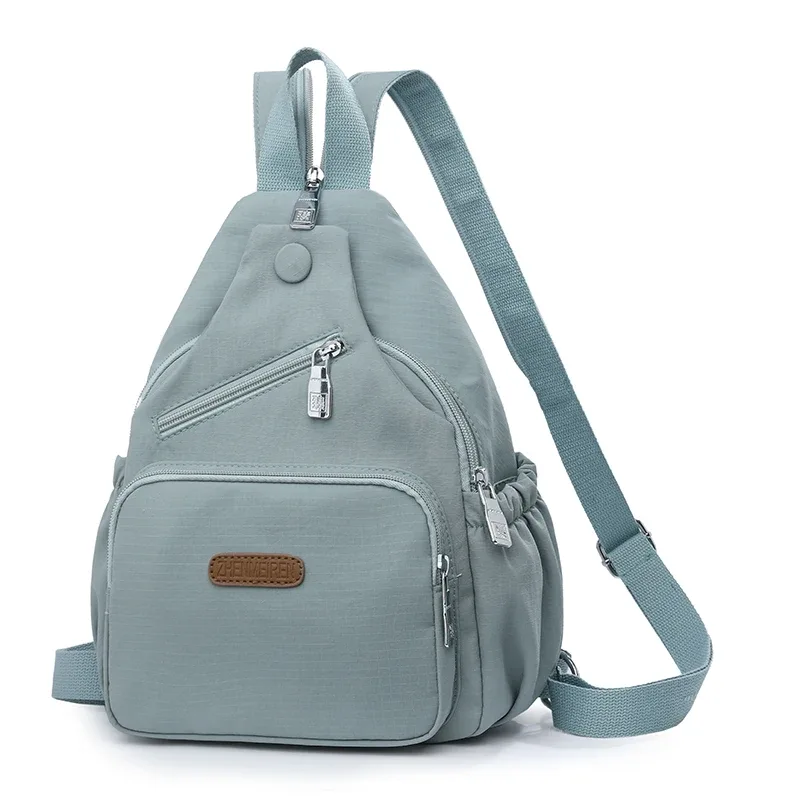 sac à dos multifonctionnel en nylon, multicolore en option, sac de poitrine/épaule/petite sac à dos à main pour les voyages quotidiens