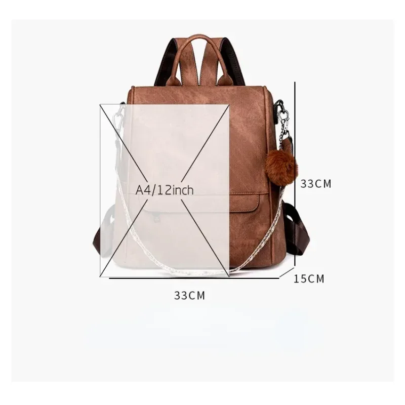 sac à main en cuir pu pour femmes, sac à dos de mode pour dames, sacs à bandoulière de styliste pour voyage, travail universitaire
