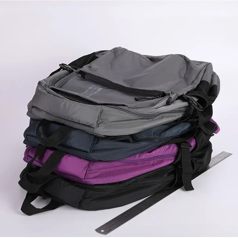 sac dos nylon unisexe noir bleu marine beige marron cadre externe ventilation 3d sangles poignées souple polyester intérieur ordinateur portable voyage décontracté