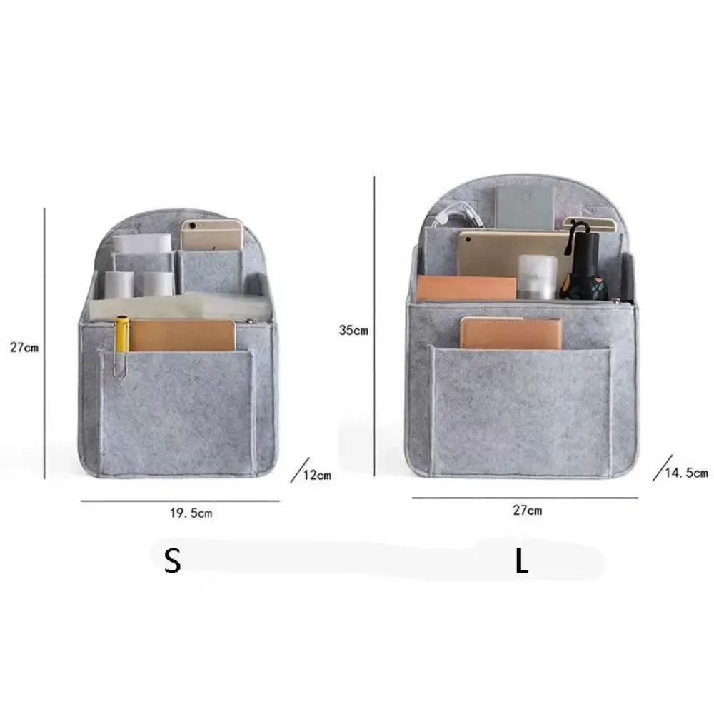 sac à dos en feutre pour organisateur de maquillage, sac de voyage intérieur, sac portable, sacs à cosmétiques adaptés à diverses sacs à dos pour femmes