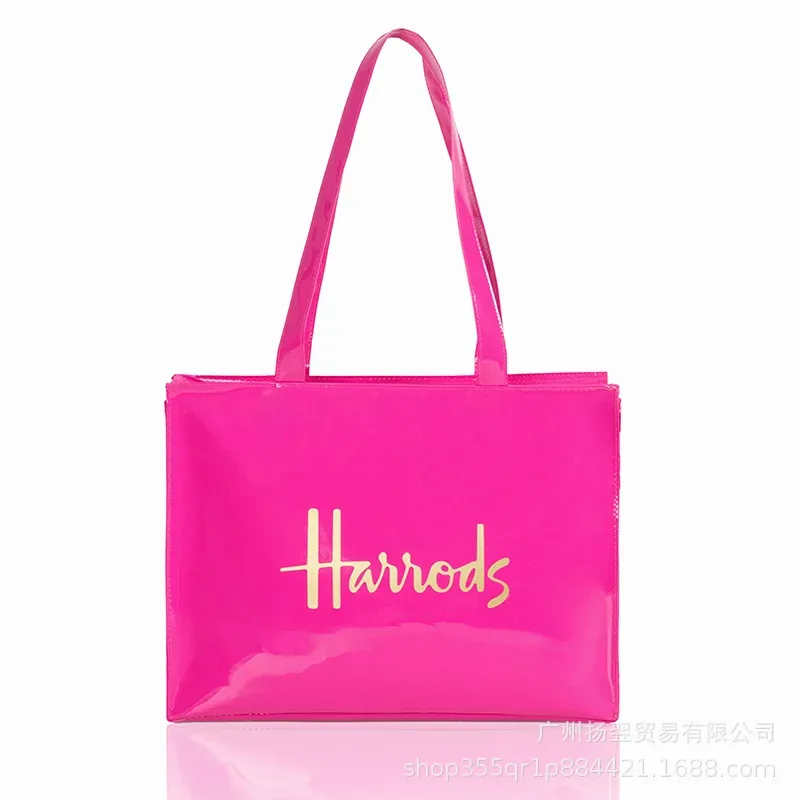 sac fourre-tout imperméable en pvc à imprimé cartoon pour femmes, sac à main décontracté et portable, sac pour le shopping, les trajets quotidiens et l'utilisation quotidienne en extérieur. ﻿