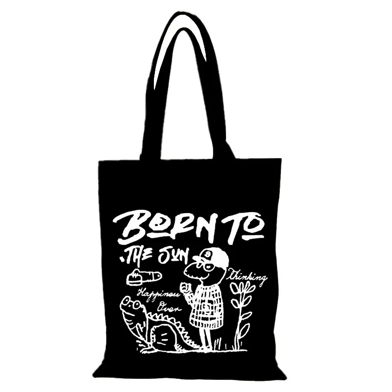 eco sac caractère mignon loisirs homme sac fourre-tout sacs en tissu nouveaux sacs à main femmes sac à main shopper shopping plage toile épaule dame