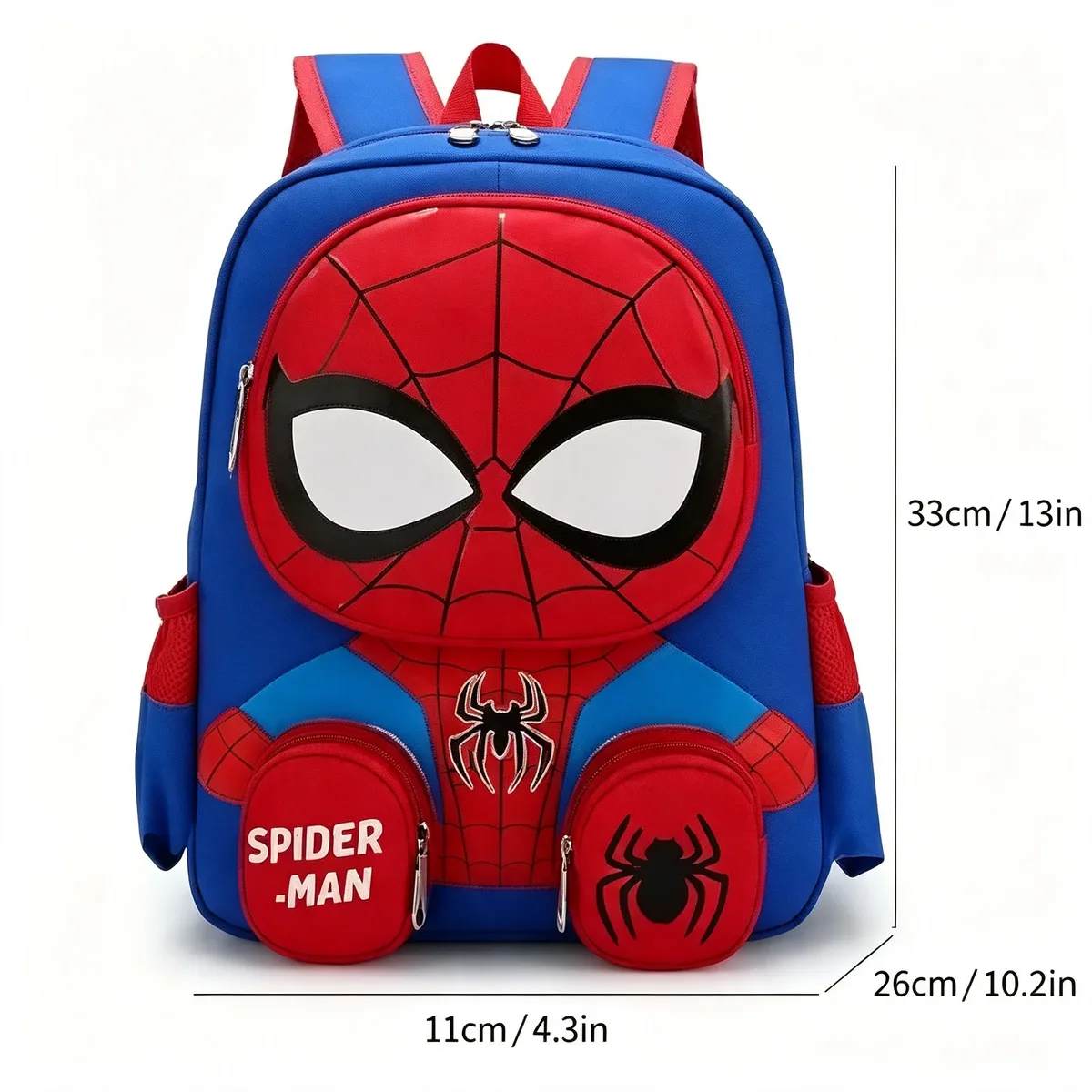 sac à dos pour enfants mesuca 3d little spider, sac d'école de maternelle cartoon supes, sac à dos léger en tissu oxford pour garçons avec petites pochettes à monnaie, sac à dos de voyage quotidien pour enfants, cadeau.
