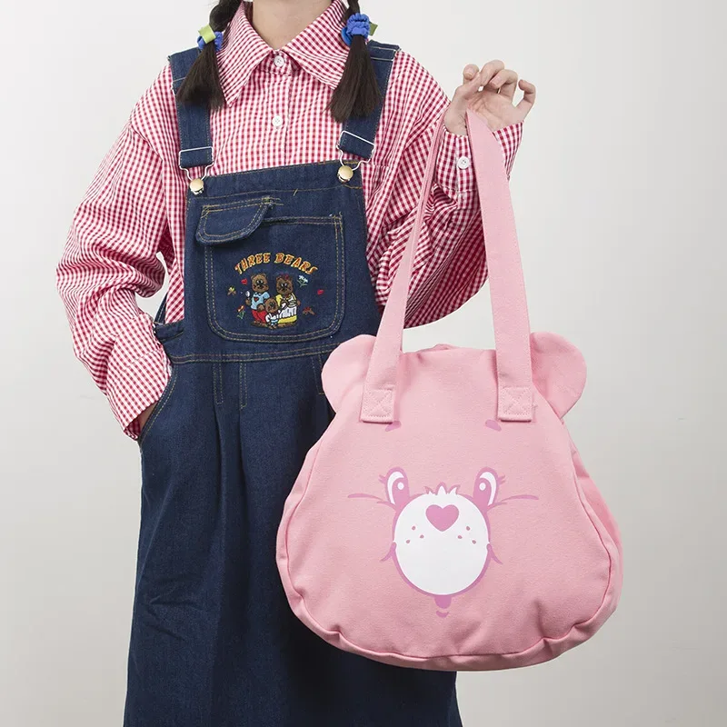 sac fourre-tout personnalisé pour femmes, filles, étudiant, personnalisé votre nom, sac en toile initié, sacs à main à bandoulière ours mignon, fourre-tout décontracté