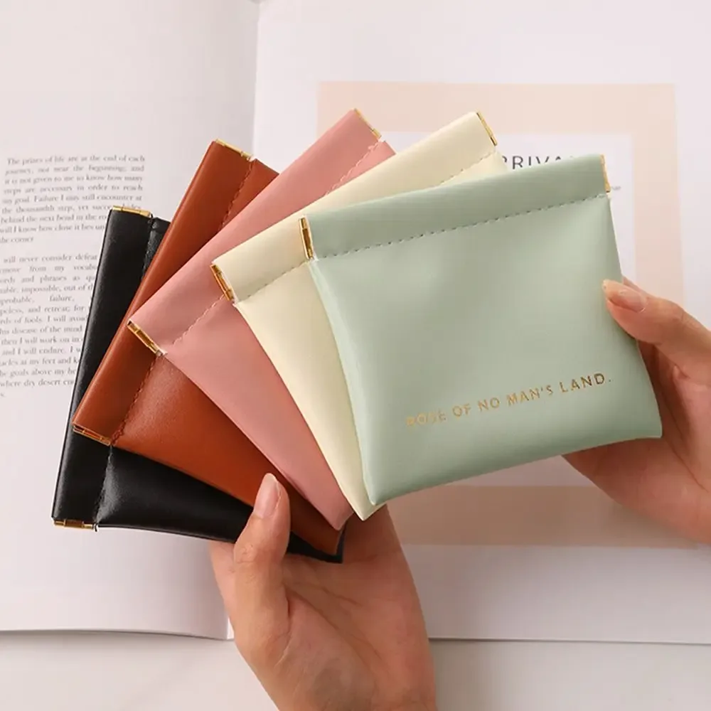 sac à cosmétiques simple et mini avec pochette intérieure pour rouge à lèvres, organiseur de maquillage, pochette de voyage en pu, petits sacs pour femmes et filles