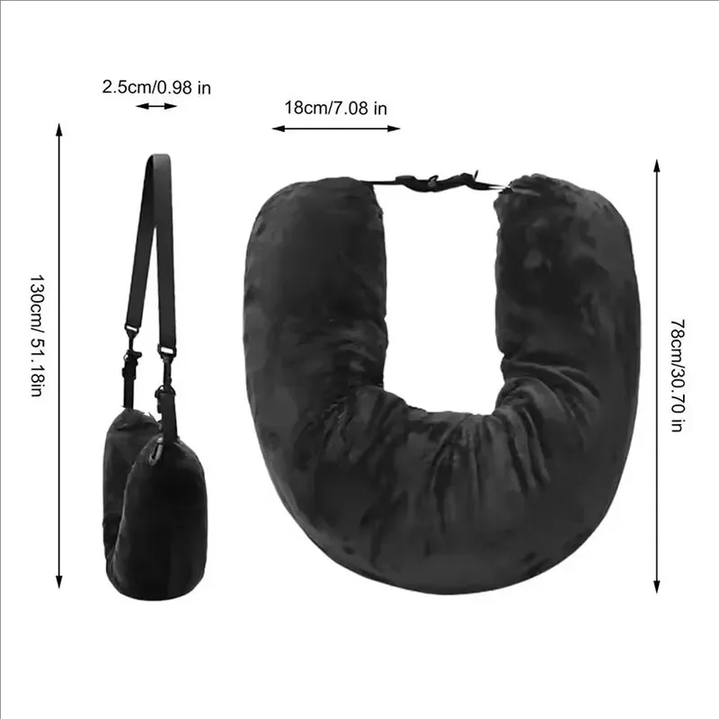 housse de rangement légère et portable pour oreiller de voyage à remplir soi-même, idéale pour les avions – sac de voyage portable pour oreiller de voyage