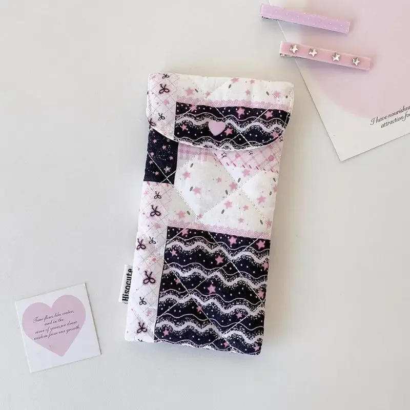1 pièce, trousse à stylos à motif floral avec nœud, trousse de papeterie pour étudiants, sac de rangement portable pour lunettes pour filles, trousse de maquillage de voyage de grande capacité, cadeau