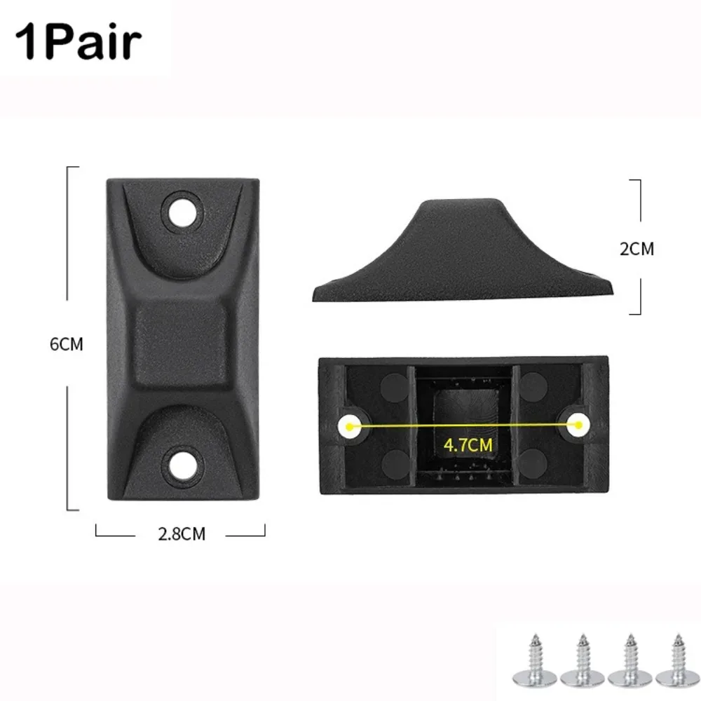 patins de protection en plastique noirs pour bagages avec vis – supports de fond de valise universels