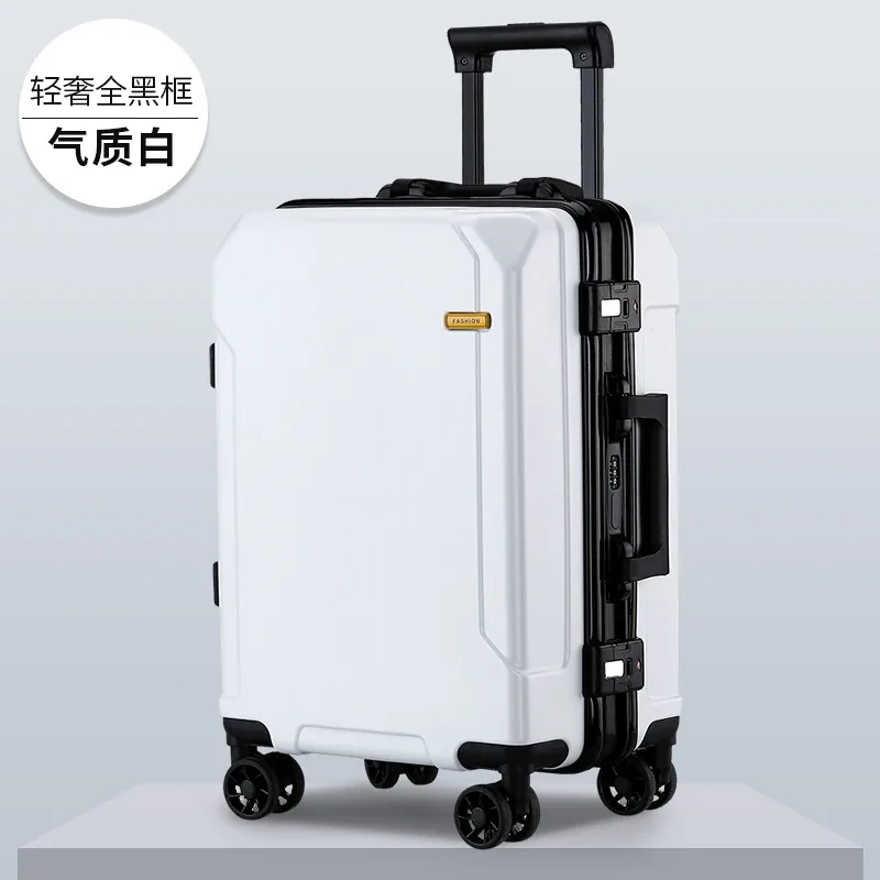 valise à roulettes avec cadre en aluminium pour hommes et femmes, bagages de voyage, petite cabine, 24 po, 20 po, tendance de la mode, nouveau