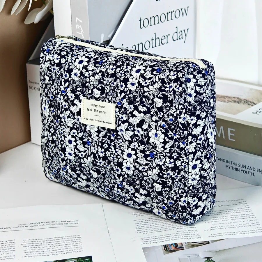 sac à cosmétiques vintage rose noir pour femmes, pochette de rangement de voyage florale pour maquillage de toilette, sac à main portable pour dames, cadeau