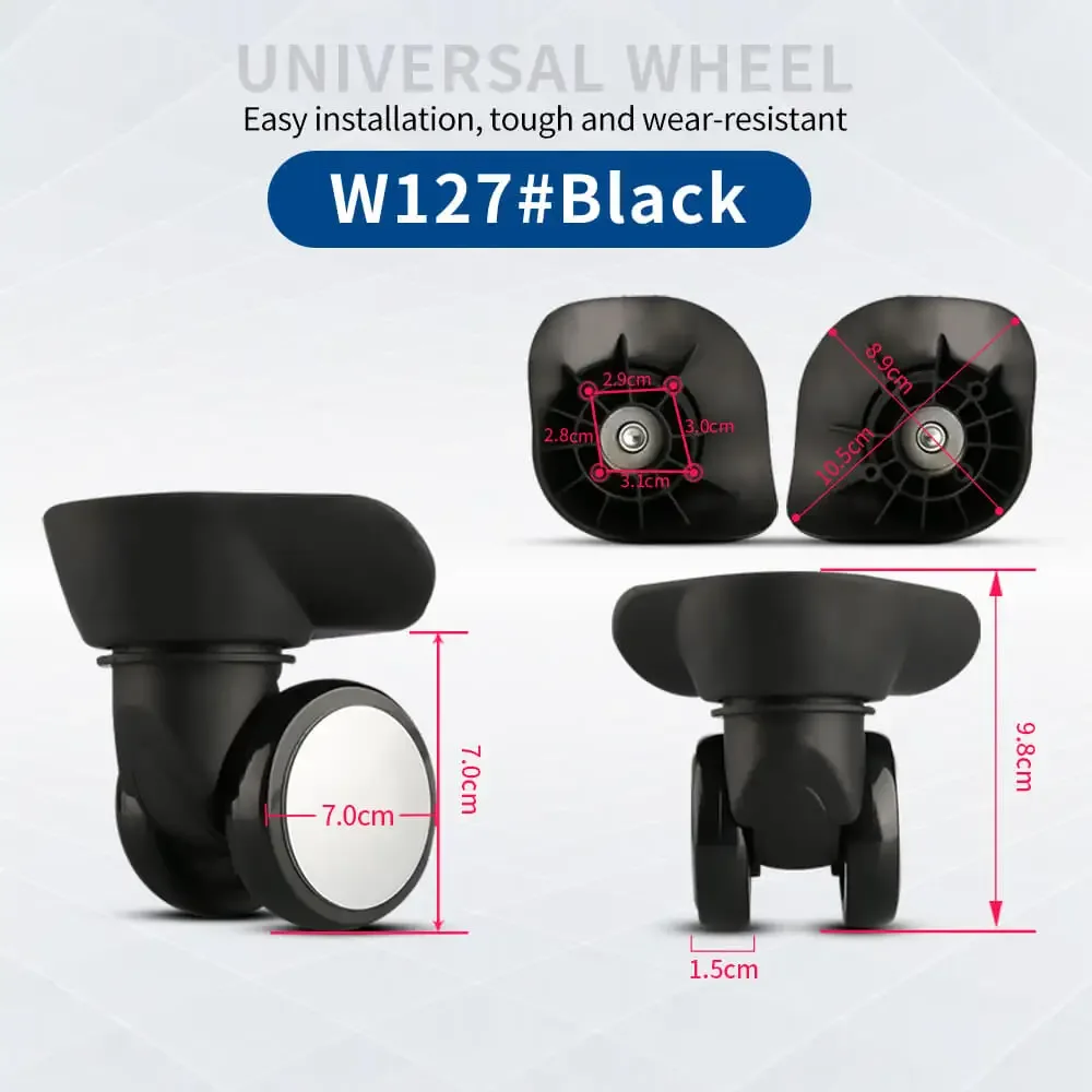 roue universelle silencieuse hongsheng pour valise, accessoires de remplacement et réparation de roues de valise à roulettes avec serrure à combinaison