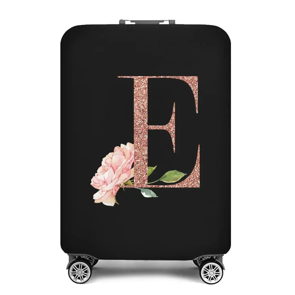 juste de protection élastique pour bagages, optique portable, housse anti-poussière simple, protection anti-rayures, impression or rose, accessoires de voyage