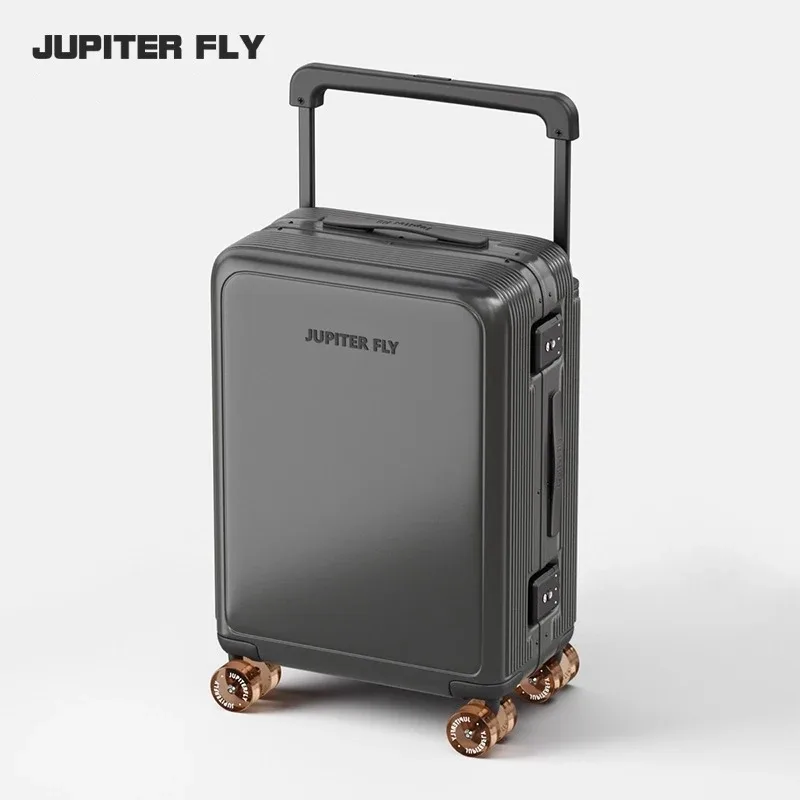 valise de luxe à roulettes avec cadre en aluminium étroit, serrure tsa, coque rigide en pc de haute qualité, poignée large pour le voyage