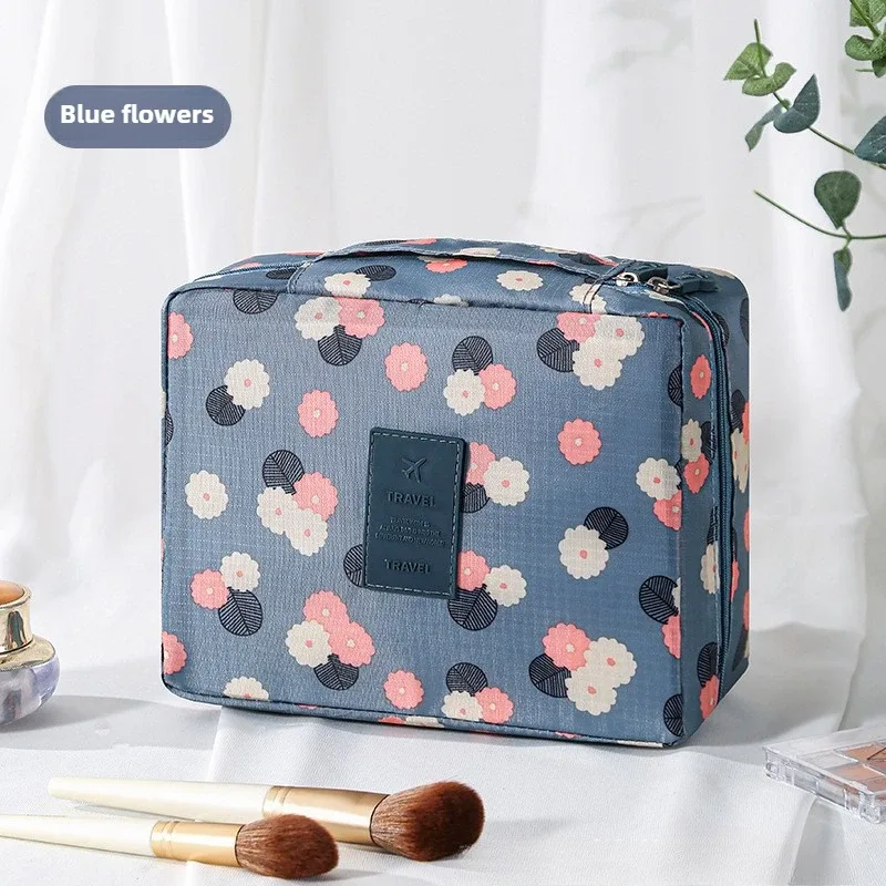 grande trousse de toilette pour femmes, sac de voyage imperméable pour cosmétiques, organiseur de maquillage avec ouverture facile, étui de rangement beauté