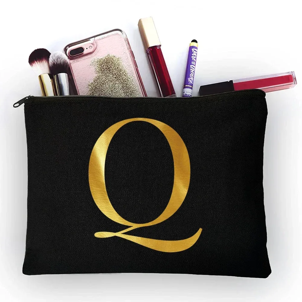 sacs à cosmétiques pour femmes, 26 lettres imprimées, jolis sacs à main de rangement portables de voyage décontractés, trousse de maquillage, trousse de toilette, offre spéciale