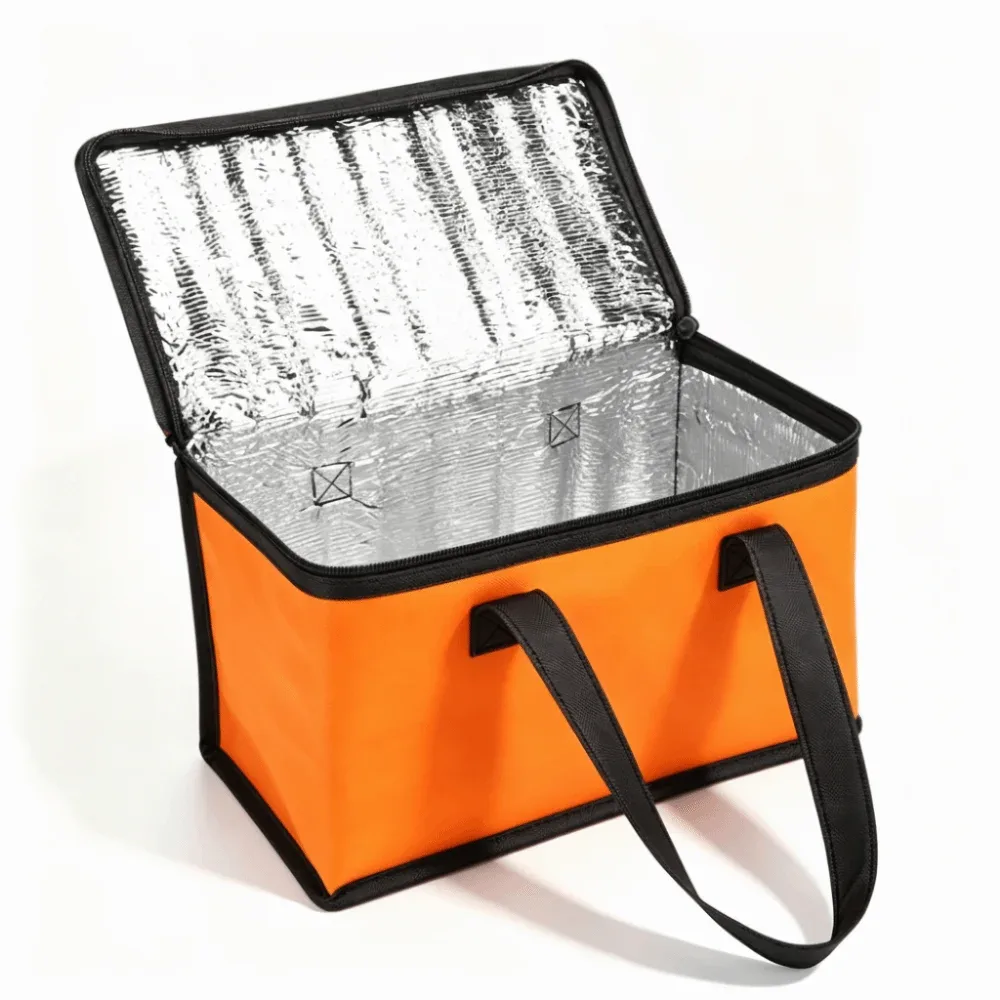 sac isotherme de pique-nique grande capacité, design pliable, isolation thermique, sac de rangement alimentaire, poignée portable, sac de transport pour boissons