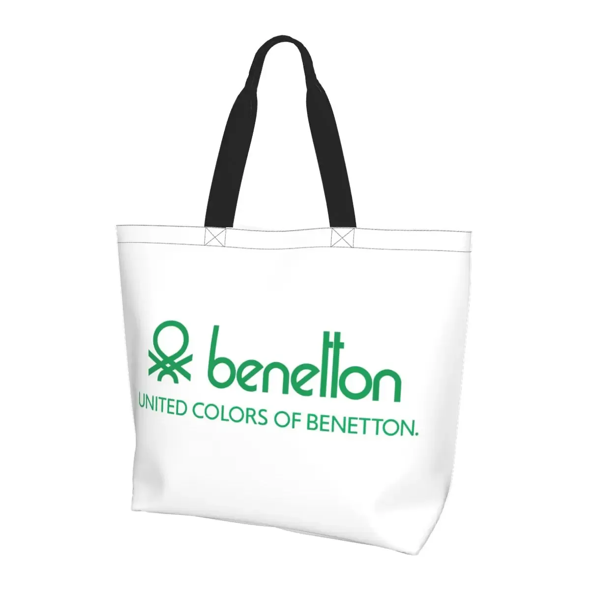 united colors of benetton sac fourre-tout en toile de grande capacité, sac à bandoulière, sac à provisions pour femmes