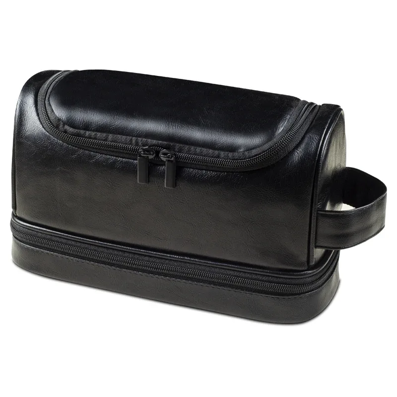 grands sacs de voyage cosmétiques de toilette suspendus pour hommes et femmes, sacs de voyage en cuir avec crochet suspendu, sacs de rasage pour salle de bain